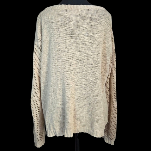 MINKPINK Y2K Cream PEACED OFF Sweater Size L - Picture 2 of 4